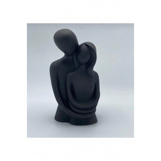 Siyah Sarılan Çift Biblo