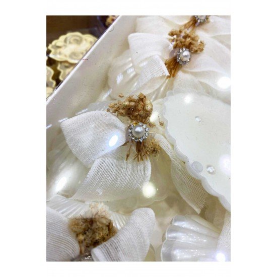 Tekstil Hediyelik Dağıtmalık Istiridye Mum . Düğün, Nikah, Kına ,nişan, Hediyelik