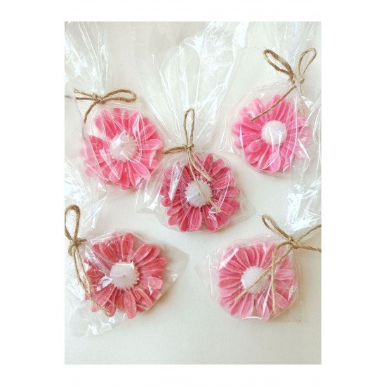 10 adet poşetli isimli papatya mum. Düğün nişan söz Yeni Doğan Hediyelik mevlit doğum günü