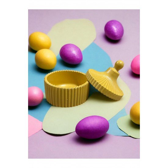 Özel El Yapımı Kapaklı Seramik Şekerlik Lokumluk Takı Organizer Mumluk