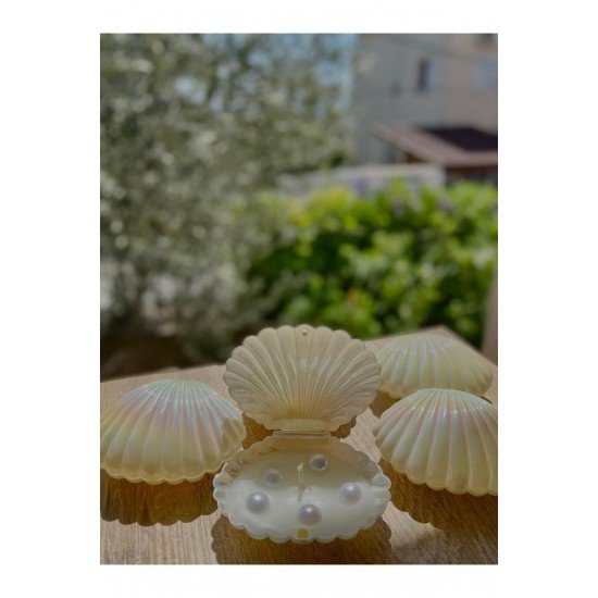 Pinterest İncili Istiridye Mum Düğün, Nişan, Söz, Hediyelik 20 Adet