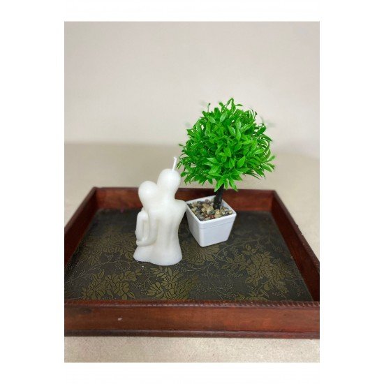 Sarılan Çift Dekoratif Mum