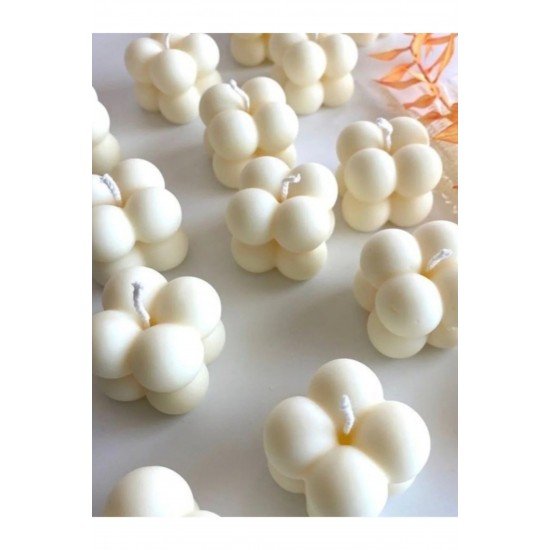 30 Adet Süslemeli Bubble Mum Düğün, Nikah ,kına, Söz, Doğum