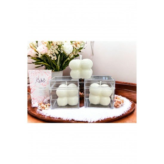 Düğün Nişan Nikah Kına Hediyelik Küçük Bubble Mum 12 Adet