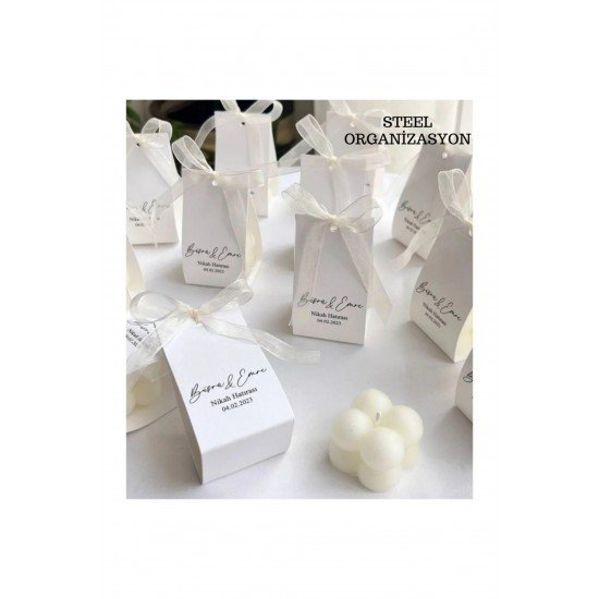 30 Adet Süslemeli Bubble Mum Düğün, Nikah ,kına, Söz, Doğum