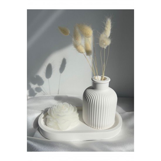 Şakayık Mumlu Dekoratif 3’lü Set