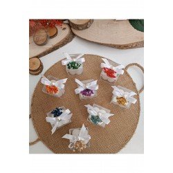 Nikah Hediyelik Şeffaf Kutuda Bubble Mum, Söz Nişan Hediyelik Şeffaf Kutulu Bubble Mum 10 Adet