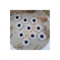 Papatya Mum Mavi Nişan, Nikah, Doğum Günü, Özel Gün - 10 Adet