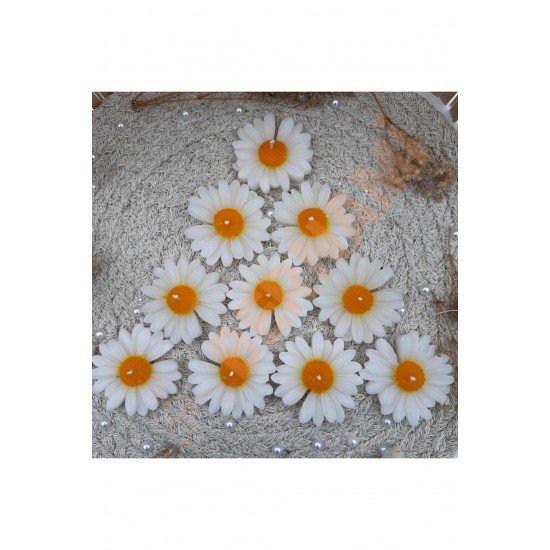 Papatya Mum Sarı Nişan, Nikah, Doğum Günü, Özel Gün - 10 Adet