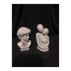 David Büst Ve Sarılan Çift Açık Gri Renk