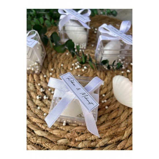 10 Adet Mika Kutulu Istiridye Mum Düğün ,nişan ,kına ,davet ,doğum Günü