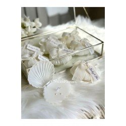 20 Adet Süslemeli İstiridye Mum| Nikah Şekeri, Söz, Nişan Hediyelikleri, Kına, Düğün, Doğum Günü