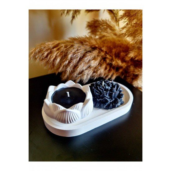 3'lü Set & Siyah Şakayık