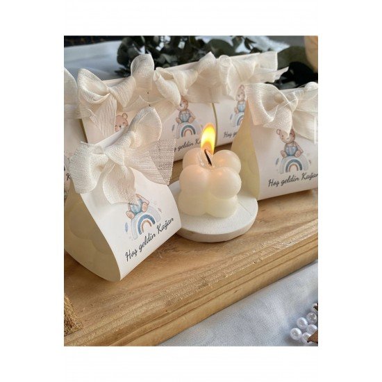 Doğum Hediyelik Doğum Günü Hediğyeliği Kokulu Mum Söz Hediyeliği Nişan Hatırası Kına - 25 Adet