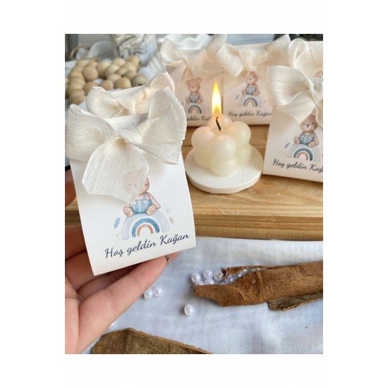 Doğum Hediyelik Doğum Günü Hediğyeliği Kokulu Mum Söz Hediyeliği Nişan Hatırası Kına - 25 Adet