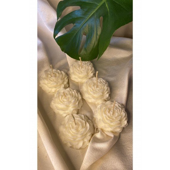 6'lı Gül Vegan Mum