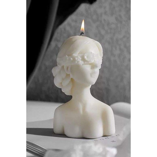 Kadın Figürlü Dekoratif Kokulu Soya Mumu