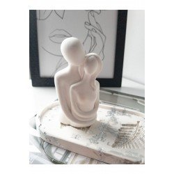 Sonsuz Aşk Sarılan Sevgili Heykeli Sarılan Çift Taş Biblo