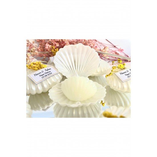 Pinterest Özel tasarım 20 adet süslemeli istiridye mum. Düğün, kına, nişan, söz, nikah hediyelik