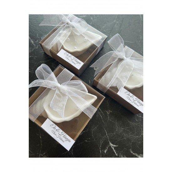 Kutulu Istiridye incili Mum Nişan 50 Adet