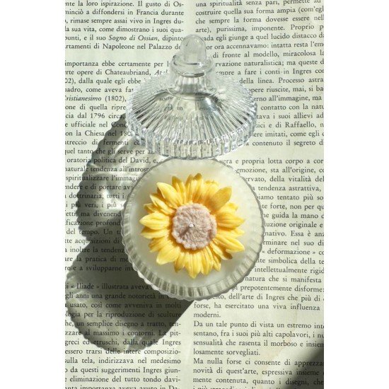 10 Adet Hediyelik Mum - Kiraz Çiçeği Kokulu Ayçiçeği Model Soya Mumu