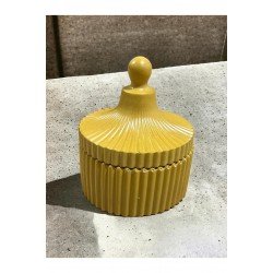 Özel El Yapımı Kapaklı Seramik Şekerlik Lokumluk Takı Organizer Mumluk