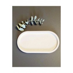 Beyaz Renk Beton Tepsi