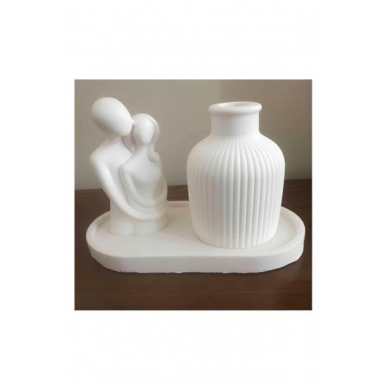 Art Iskandinav Dekoratif Vazo Ve Biblo Seti