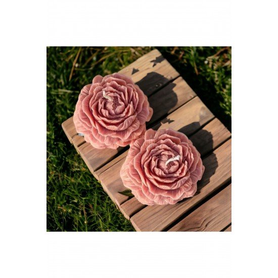 10 Adet Dekoratif Kokulu Şakayık Çiçeği Mum Çiçek Mum Düğün Toptan Mum Kutuludur