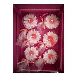 Doğum Günü Düğün Nişan Hediyelikleri Papatya Mum 20 Adet Pembe