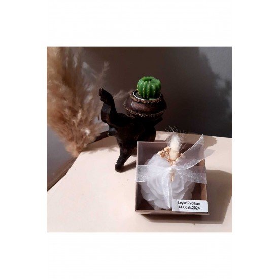 Şakayık Mum - Düğün, Nikah, Nişan, Doğumgünü Ve Söz Hediyeliği 50 Adet