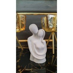 Sonsuz Aşk Sarılan Çift Mini Biblo Dekoratif Sevgi Heykel