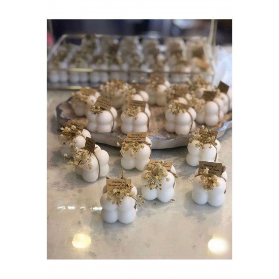 20 Adet Süslemeli Mini Bubble Mum