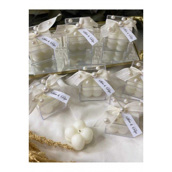 30 Adet Hediyelik Bubble Mum Nikah, Düğün, Nişan, Davet, Özel Gün Hediyeliği