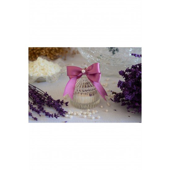 20 Adet Lüks Kristal Cam Lavanta Soya Mum Düğün / Nişan / Söz/ Sünnet / Kına Hediye / Özel Gün