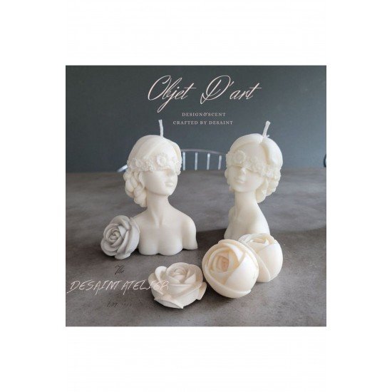Soya Wax Çiçek Maskeli Kız Mum