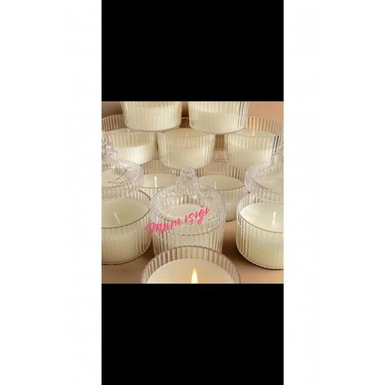 10 Adet Şekerlik Mum - Kokulu - Düğün Nikah Söz Hediyeliği