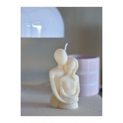 Sarılan Çift Figürlü Vanilya Kokulu Dekoratif Mum (HANDMADE DECORATİVE CANDLE)
