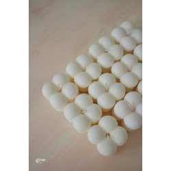 Kokulu Dekoratif Mini Bubble Mum - Beyaz Renk 1 Adet