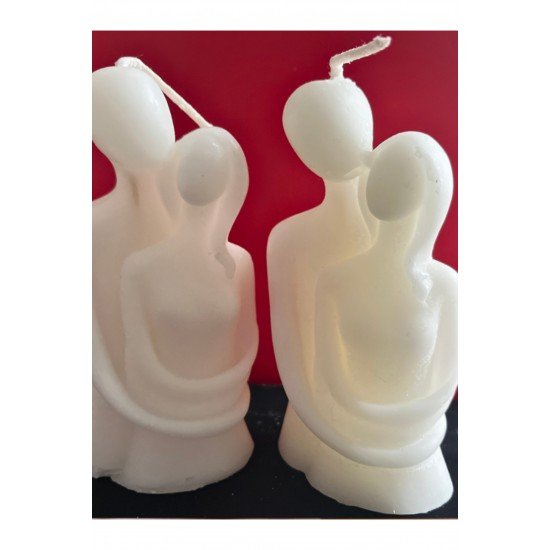 Sarılan Çift Mum 2'li