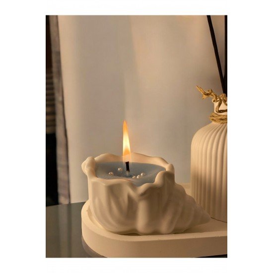 Sarılan çift mum ve istiridye şeklinde kalp çakrası güçlendirici mum (MUTLAKA AÇIKLAMAYI OKUYUNUZ)