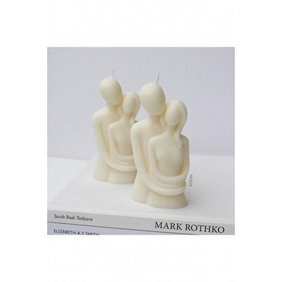 Sarılan Çift Şeklinde Mum