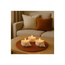 Dekoratif Deniz Kabuğu Mumluk 2 Adet