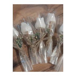 Hediyelik Kokulu Lale Model Buket Mum 6'lı