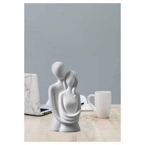 Sevgili Aşıklar Sarılmış Çift Biblo Dekor Hediyelik