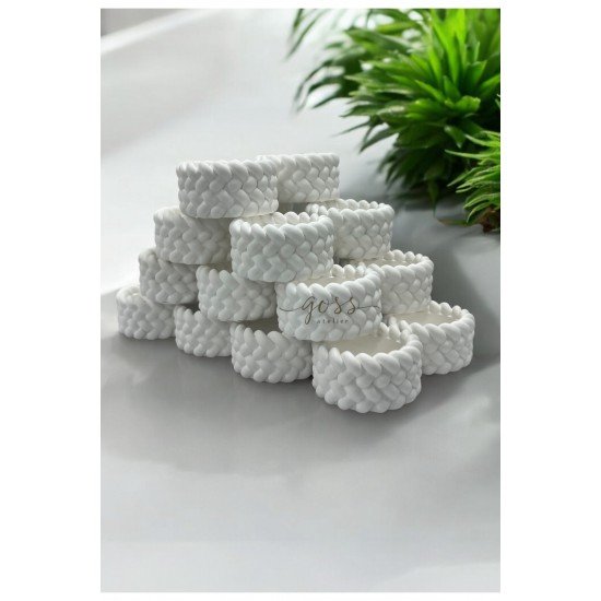 El Yapımı Örgü Model Beton Mumluk – 20 Adet Mini Kase Hediyelik (NİŞAN, KINA, DÜĞÜN)