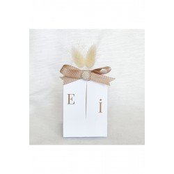 Üçgen Kutuda Süslemeli Deniz Kabuğu Mum Nikah Söz Nişan Hediyelik (10 Adet)