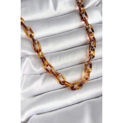 Özel Leopar Desenli Mika Zincir Kadın Kolye Fırsat!!!