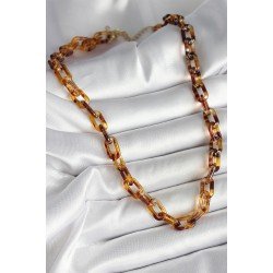 Özel Leopar Desenli Mika Zincir Kadın Kolye Fırsat!!!