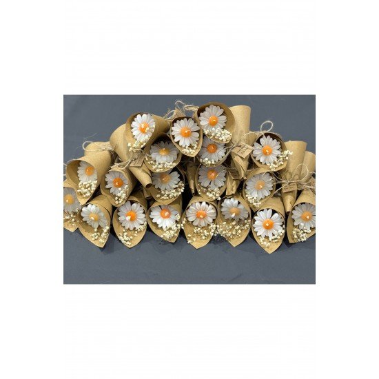 Kişiye özel Düğün-Söz-Nişan Tüm özel günler için Buket papatya mum (15 adet)